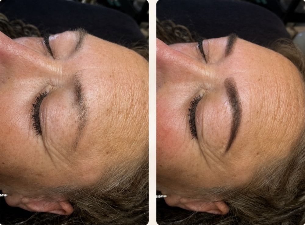 Wenkbrauwen voor en na verven en harsen bij Lumé Beauté