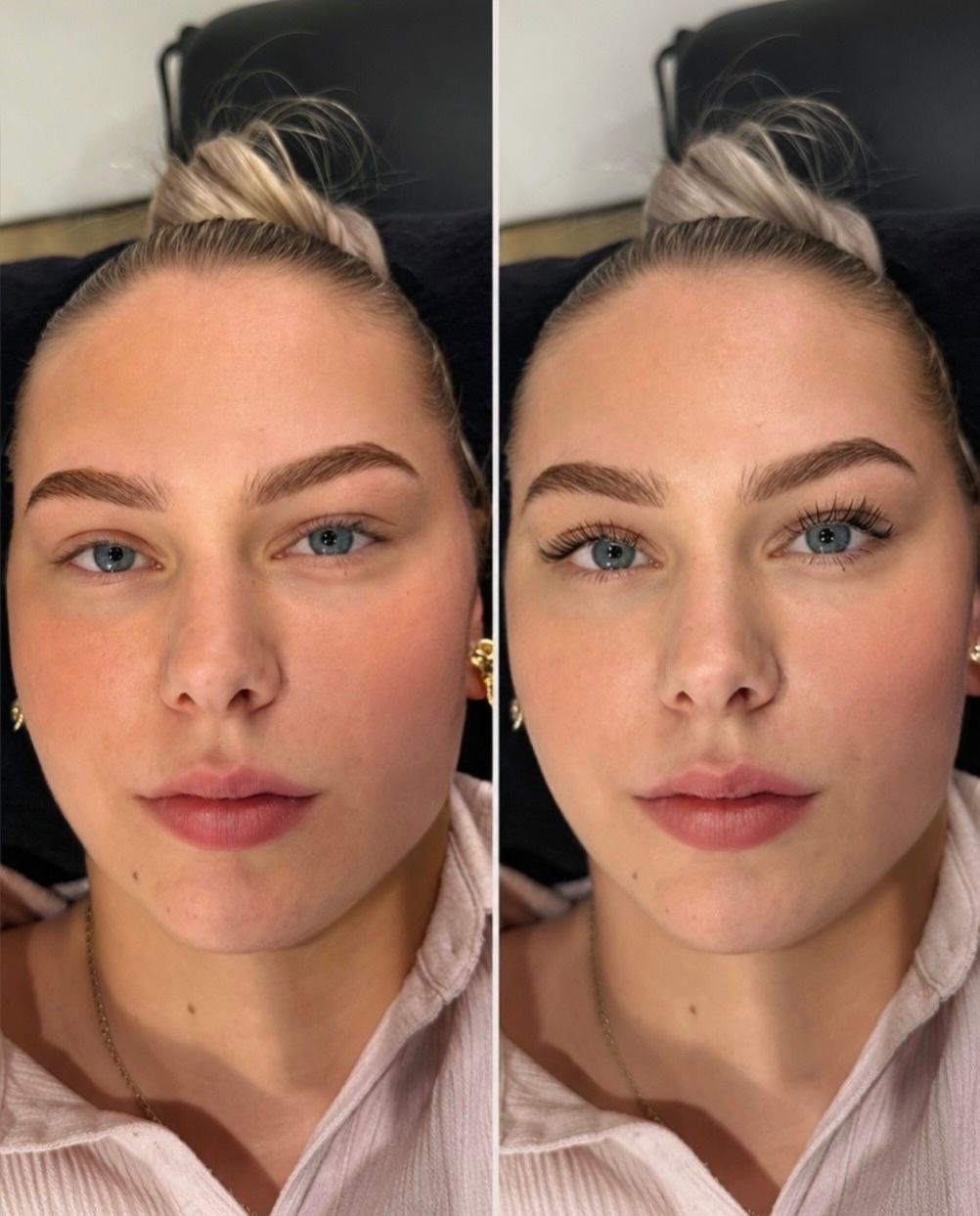 Lash Lift & Tint voor en na bij Lumé Beauté in IJsselstein — meer lift, krul en diepte